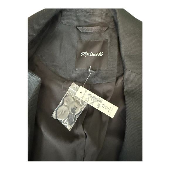 MadeWell Drapeweave Caldwell Double-Breasted Blazer in Black Size XS NH328 NEW - Picture 14 of 15